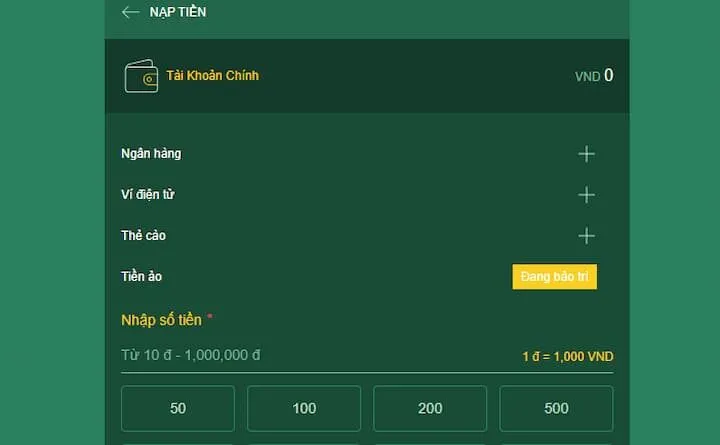 Nạp tiền hb88 an toàn, nhanh chóng