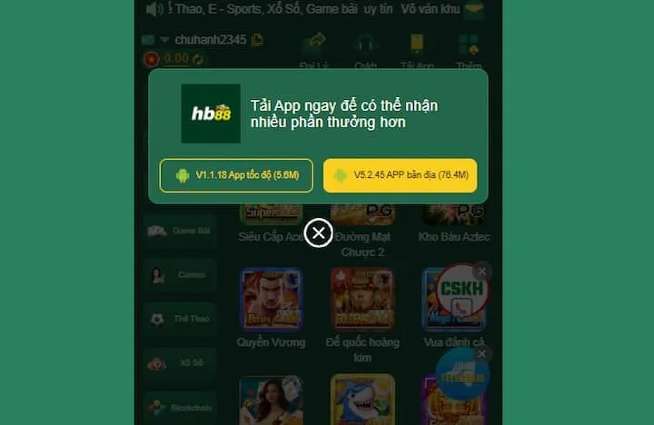 Hướng dẫn đăng ký HB88 trên app điện thoại 