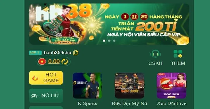 Khuyến mãi hb88 siêu hời, tặng quà liên tục