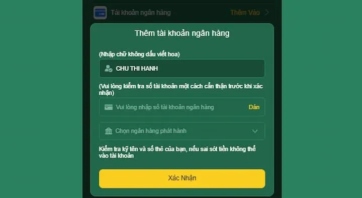 Hướng dẫn rút tiền HB88 qua ngân hàng