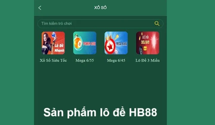 Sự đa dạng của sản phẩm lô đề HB88