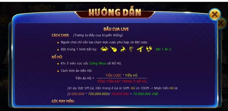 Luật chơi Bầu cua của Casino của HB88
